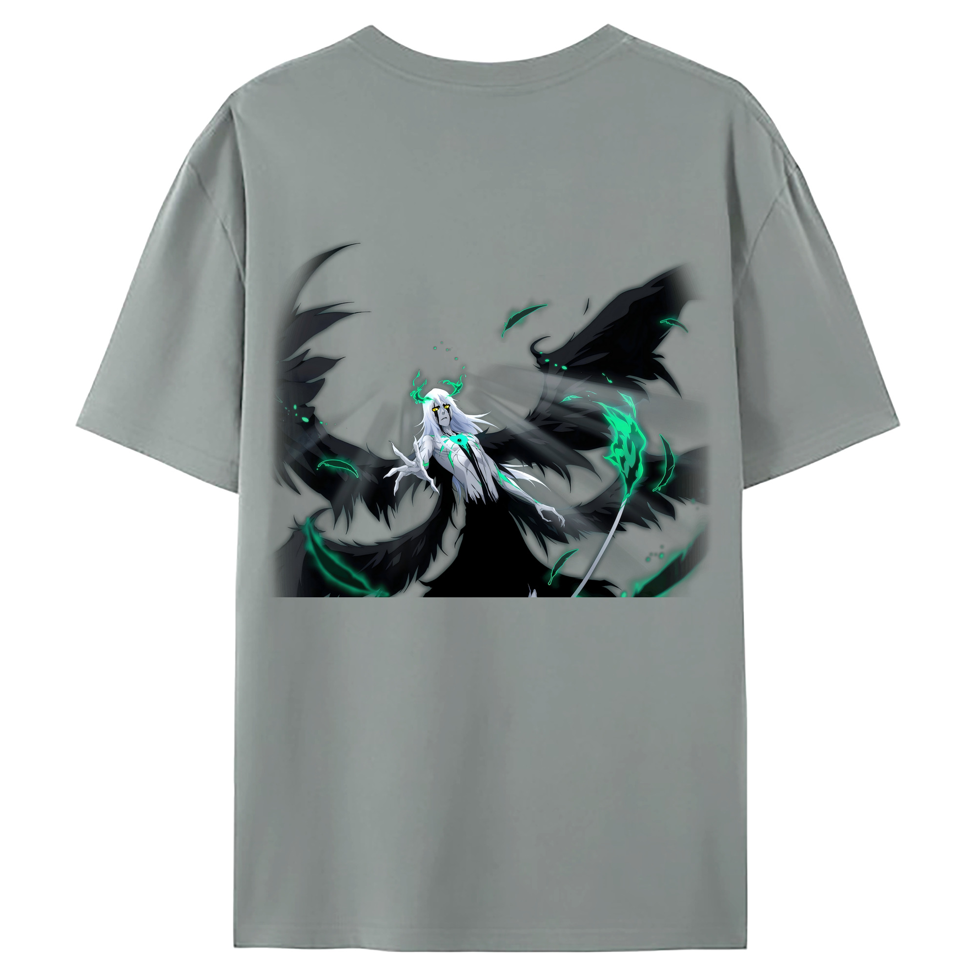 （画像用） ブリーチ ウルキオラ·シファー BLEACH Ulquiorra cifer 綿100％ メンズ半袖Tシャツ（バックプリント） 通気性